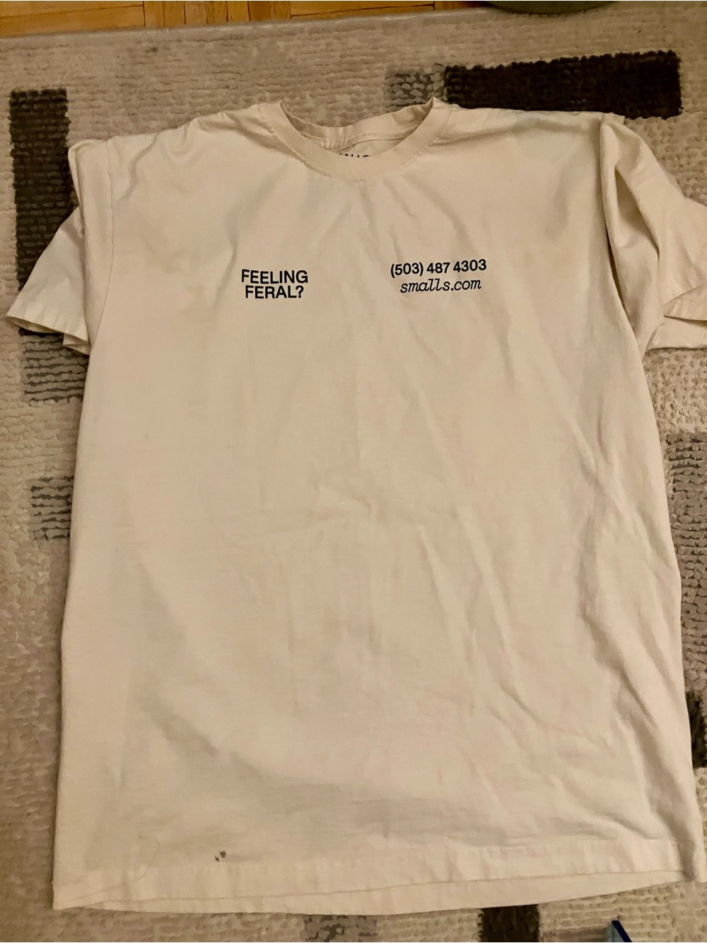Cream 'Feeling Feral?' Short-Sleeve Graphic Tee
